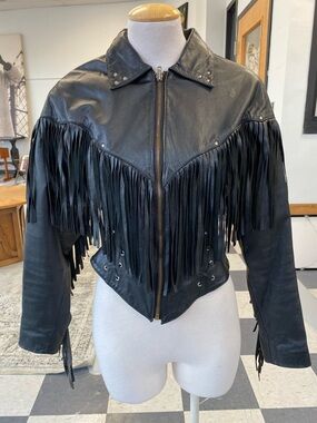 Chia Fringe Leather Jacket